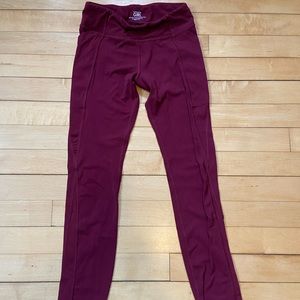 Maroon athleta girl tights